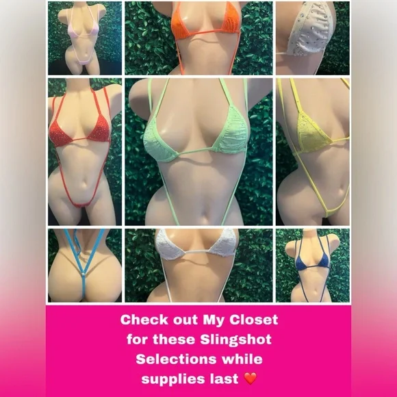 BOGO Orange Exotic Dancewear Stripper Outfit Lingerie Piece - Picture 9 of 10